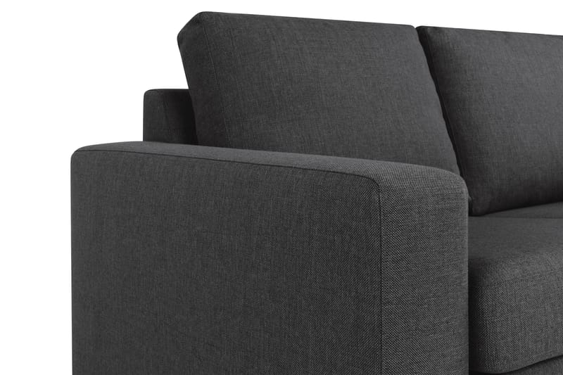 Crazy 3-personers Vendbar L-formet Chaiselongsofa i Stof - Antracit - Møbler - Sofaer - Sofa med chaiselong