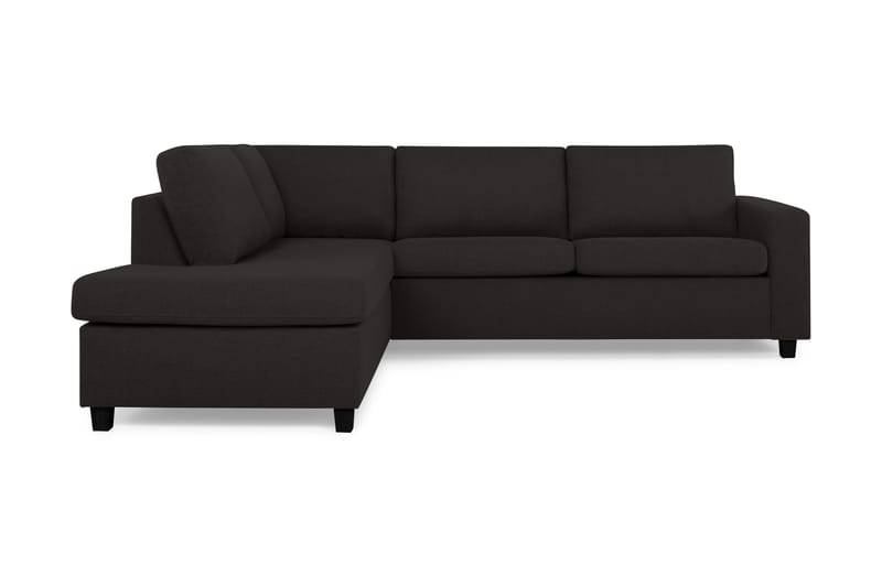 Crazy 3-personers Venstrevendt L-formet Chaiselongsofa i Stof - Antracit - Møbler - Sofaer - Sofa med chaiselong
