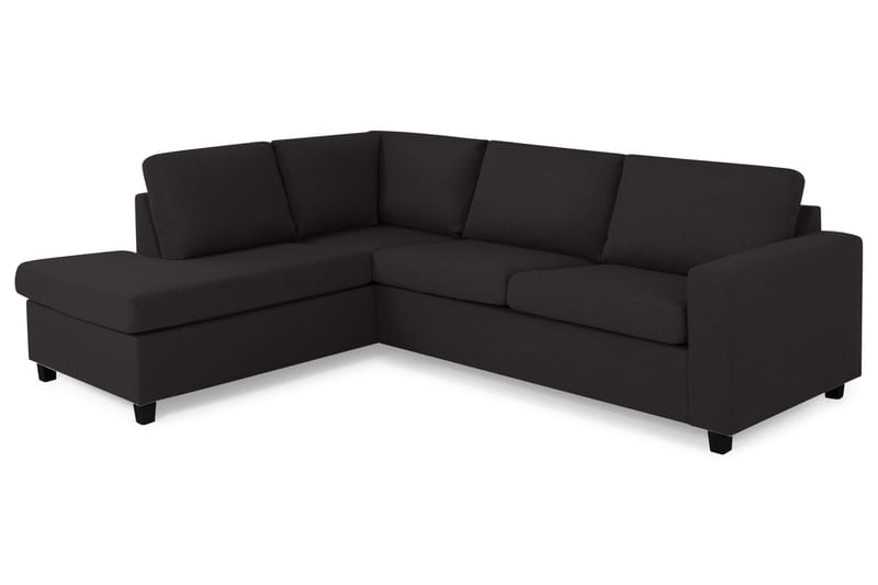 Crazy 3-personers Venstrevendt L-formet Chaiselongsofa i Stof - Antracit - Møbler - Sofaer - Sofa med chaiselong