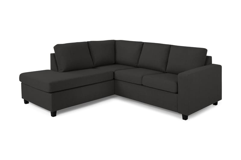 Crazy 3-personers Venstrevendt L-formet Chaiselongsofa i Stof - Antracit - Møbler - Sofaer - Sofa med chaiselong
