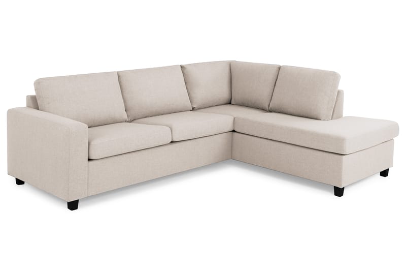 Crazy 3-personers Højrevendt L-formet Chaiselongsofa i Stof - Beige - Møbler - Sofaer - Sofa med chaiselong
