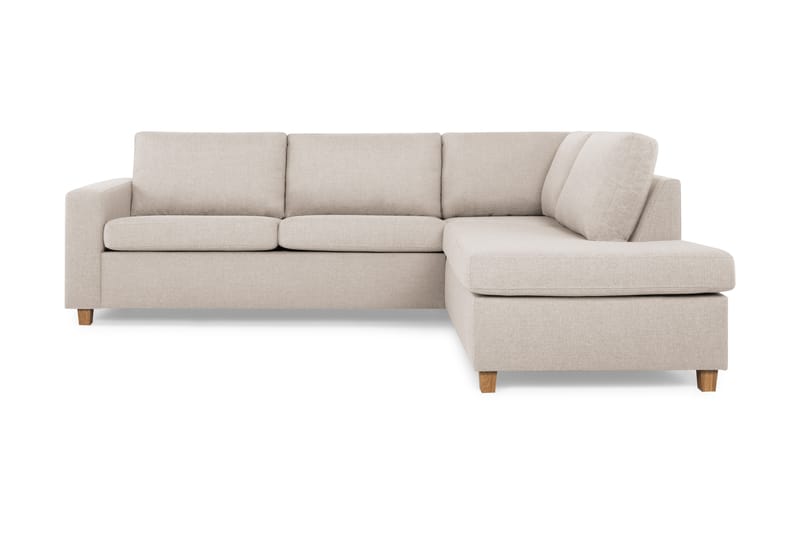 Crazy 3-personers Højrevendt L-formet Chaiselongsofa i Stof - Beige - Møbler - Sofaer - Sofa med chaiselong