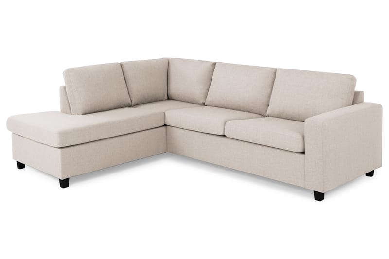 Crazy 3-personers Venstrevendt L-formet Chaiselongsofa i Stof - Beige - Møbler - Sofaer - Sofa med chaiselong