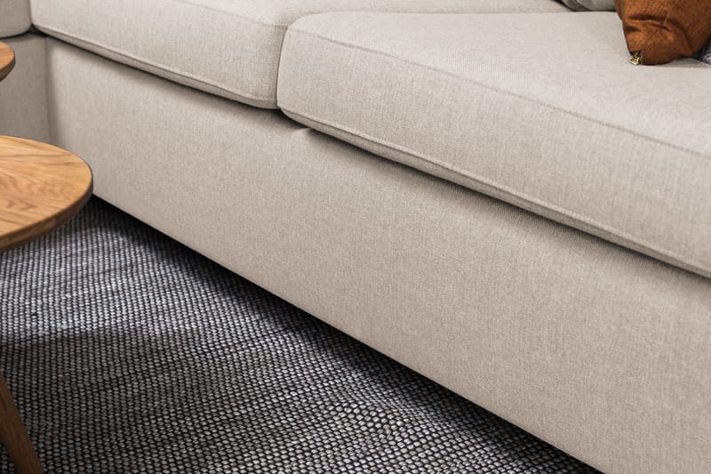 Crazy 3-personers Venstrevendt L-formet Chaiselongsofa i Stof - Beige - Møbler - Sofaer - Sofa med chaiselong