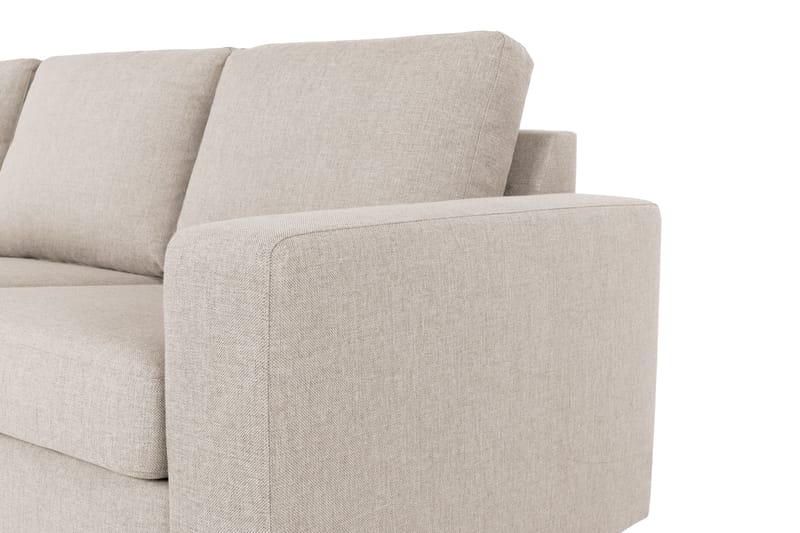 Crazy 3-personers Venstrevendt L-formet Chaiselongsofa i Stof - Beige - Møbler - Sofaer - Sofa med chaiselong
