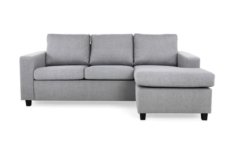 Crazy 3-personers Vendbar L-formet Chaiselongsofa i Stof - Grå - Møbler - Sofaer - Sofa med chaiselong