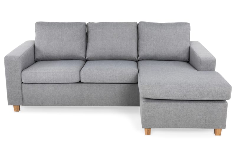 Crazy 3-personers Vendbar L-formet Chaiselongsofa i Stof - Grå - Møbler - Sofaer - Sofa med chaiselong