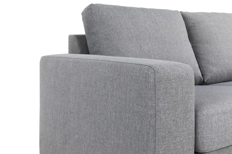 Crazy 3-personers Vendbar L-formet Chaiselongsofa i Stof - Grå - Møbler - Sofaer - Sofa med chaiselong