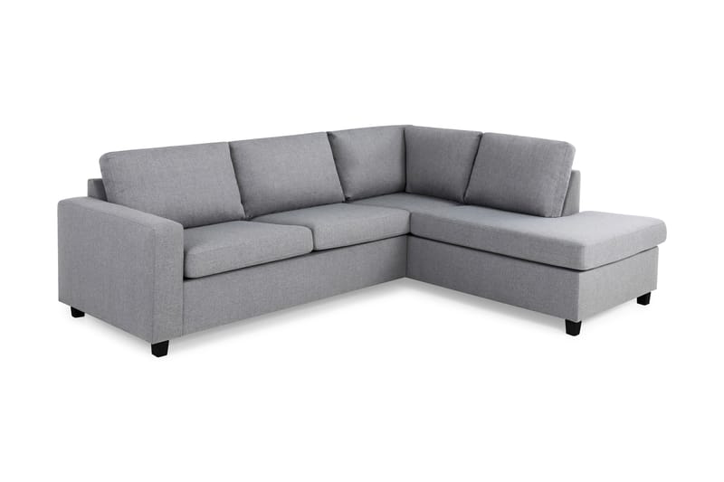 Crazy 3-personers Højrevendt L-formet Chaiselongsofa i Stof - Grå - Møbler - Sofaer - Sofa med chaiselong