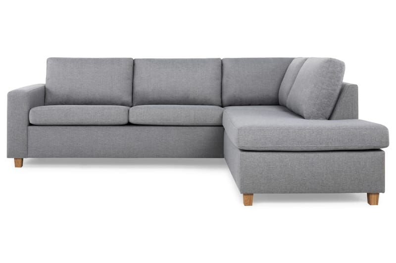 Crazy 3-personers Højrevendt L-formet Chaiselongsofa i Stof - Grå - Møbler - Sofaer - Sofa med chaiselong