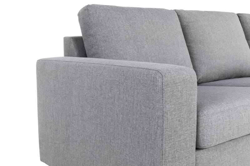 Crazy 3-personers Højrevendt L-formet Chaiselongsofa i Stof - Grå - Møbler - Sofaer - Sofa med chaiselong