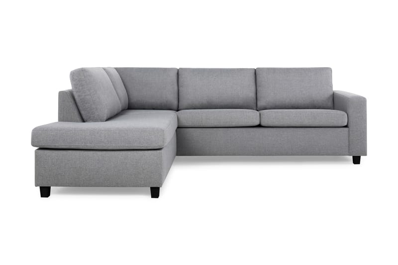 Crazy 3-personers Venstrevendt L-formet Chaiselongsofa i Stof - Grå - Møbler - Sofaer - Sofa med chaiselong