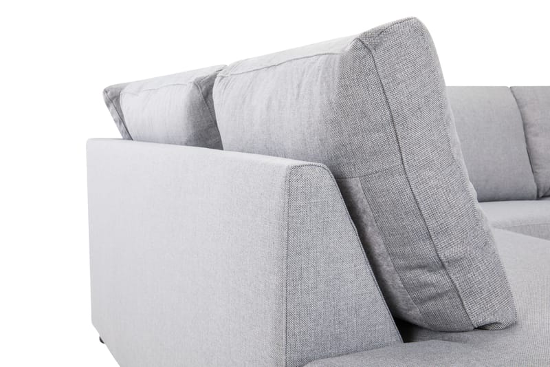 Crazy 3-personers Venstrevendt L-formet Chaiselongsofa i Stof - Grå - Møbler - Sofaer - Sofa med chaiselong