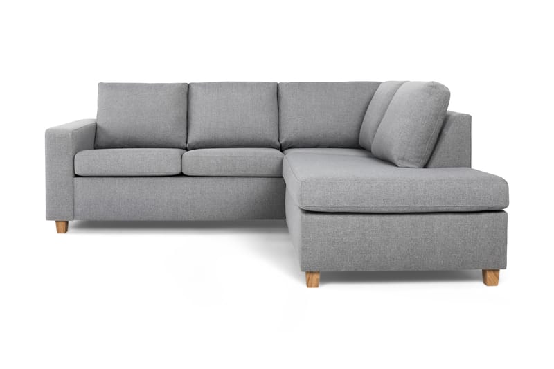 Crazy 3-personers Højrevendt L-formet Chaiselongsofa i Stof - Grå - Møbler - Sofaer - Sofa med chaiselong