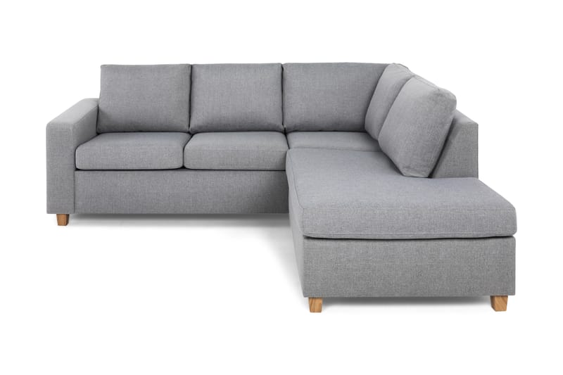 Crazy 3-personers Højrevendt L-formet Chaiselongsofa i Stof - Grå - Møbler - Sofaer - Sofa med chaiselong