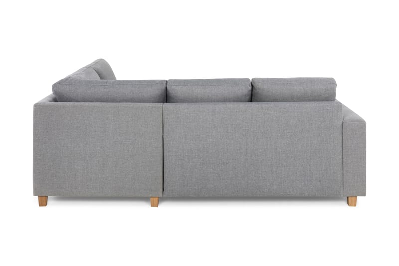 Crazy 3-personers Højrevendt L-formet Chaiselongsofa i Stof - Grå - Møbler - Sofaer - Sofa med chaiselong