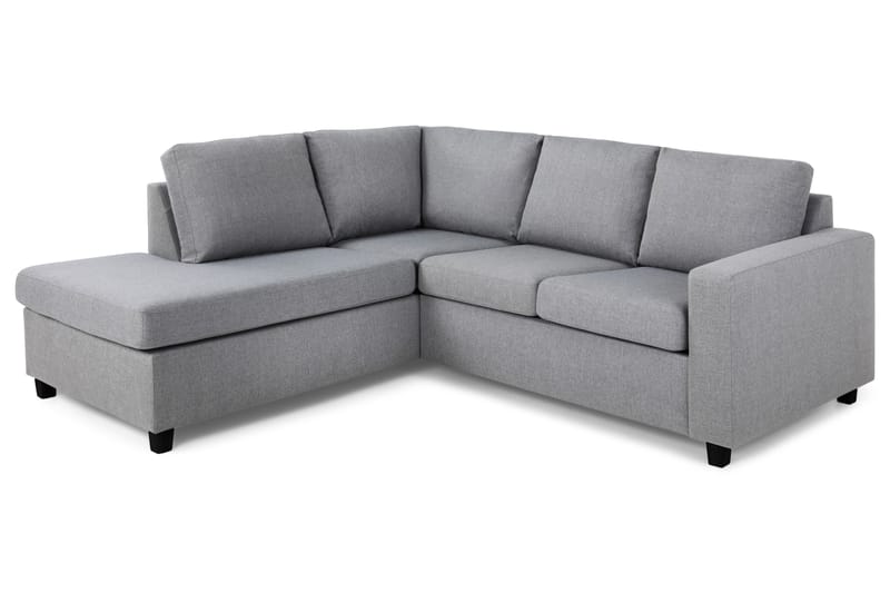 Crazy 3-personers Venstrevendt L-formet Chaiselongsofa i Stof - Grå - Møbler - Sofaer - Sofa med chaiselong