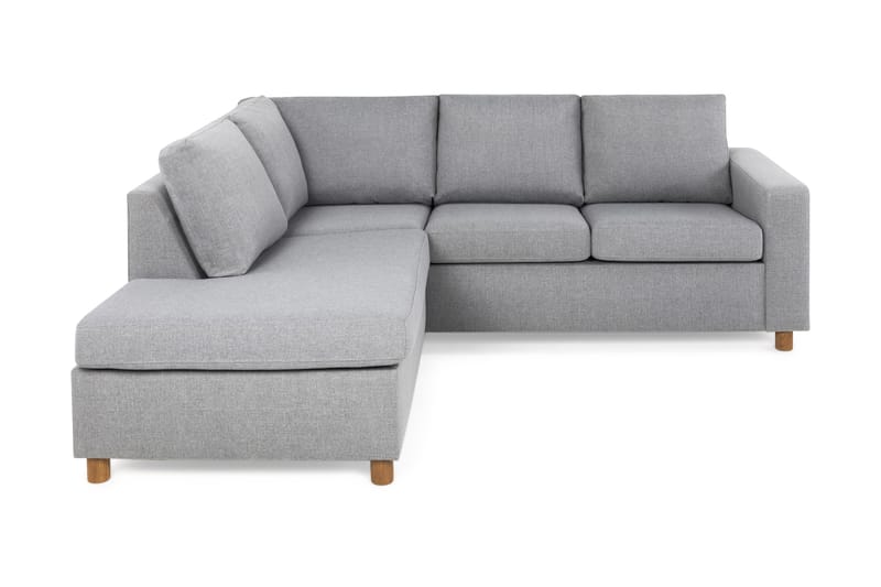 Crazy 3-personers Venstrevendt L-formet Chaiselongsofa i Stof - Grå - Møbler - Sofaer - Sofa med chaiselong