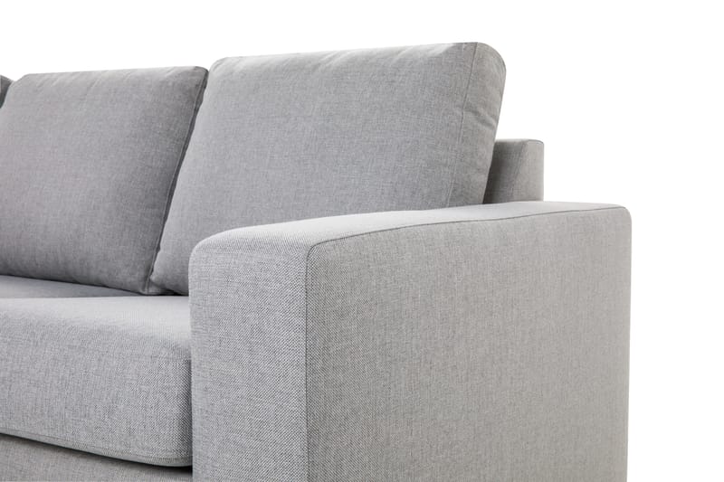 Crazy 3-personers Venstrevendt L-formet Chaiselongsofa i Stof - Grå - Møbler - Sofaer - Sofa med chaiselong