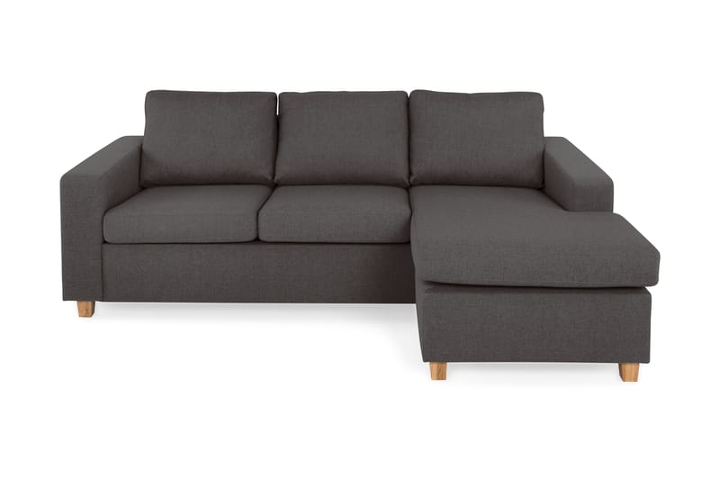 Crazy 3-personers Vendbar L-formet Chaiselongsofa i Stof - Mørkegrå - Møbler - Sofaer - Sofa med chaiselong