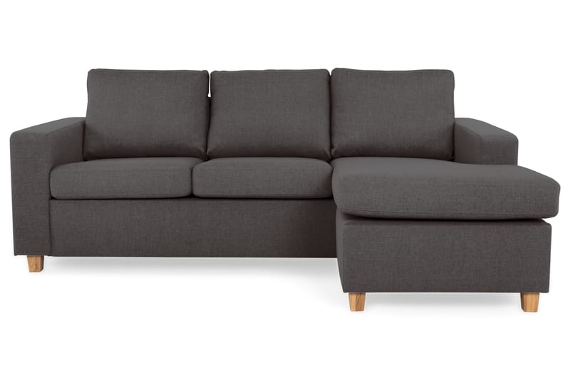 Crazy 3-personers Vendbar L-formet Chaiselongsofa i Stof - Mørkegrå - Møbler - Sofaer - Sofa med chaiselong