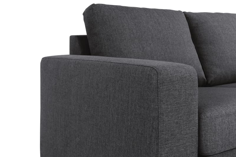 Crazy 3-personers Vendbar L-formet Chaiselongsofa i Stof - Mørkegrå - Møbler - Sofaer - Sofa med chaiselong
