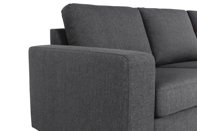 Crazy 3-personers Højrevendt L-formet Chaiselongsofa i Stof - Mørkegrå - Møbler - Sofaer - Sofa med chaiselong