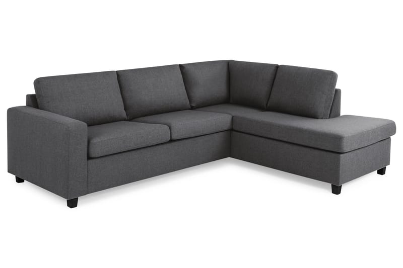 Crazy 3-personers Højrevendt L-formet Chaiselongsofa i Stof - Mørkegrå - Møbler - Sofaer - Sofa med chaiselong