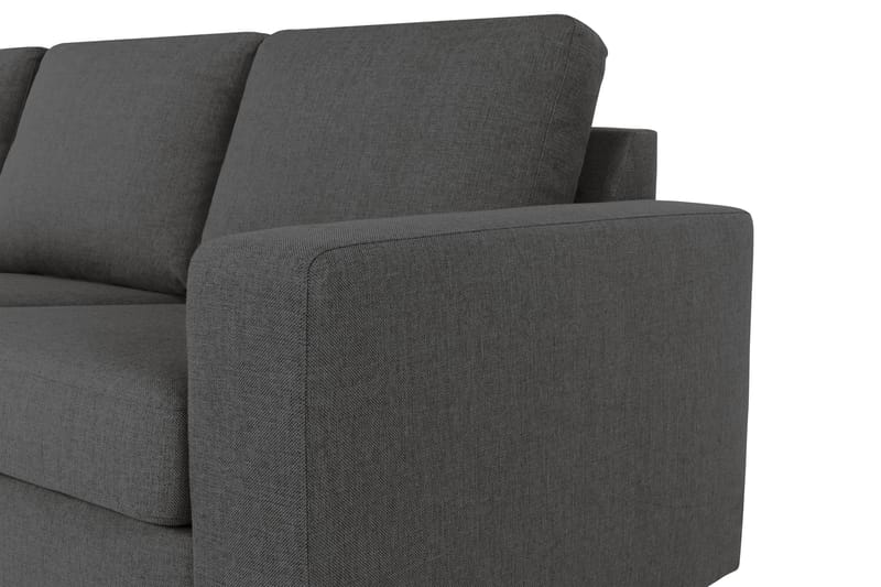 Crazy 3-personers Venstrevendt L-formet Chaiselongsofa i Stof - Mørkegrå - Møbler - Sofaer - Sofa med chaiselong