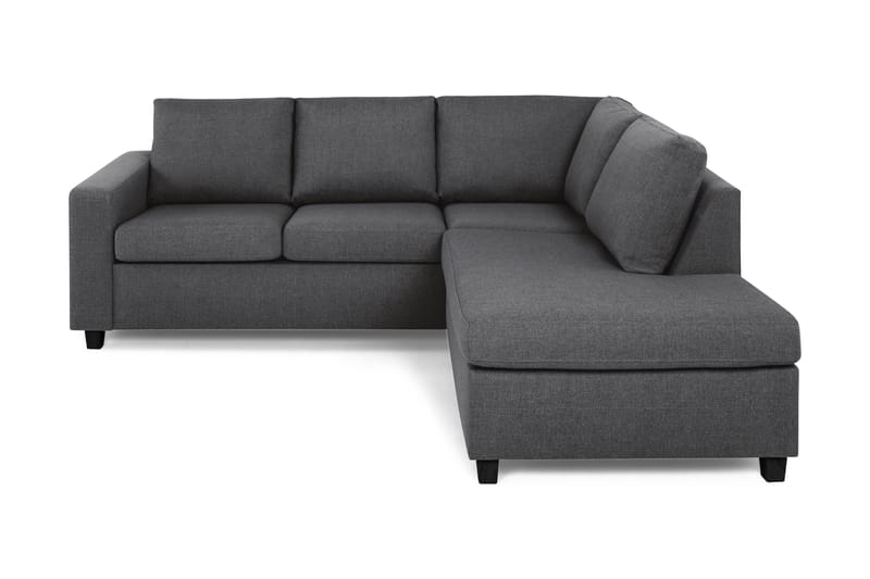 Crazy 3-personers Højrevendt L-formet Chaiselongsofa i Stof - Mørkegrå - Møbler - Sofaer - Sofa med chaiselong