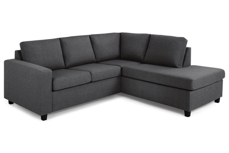 Crazy 3-personers Højrevendt L-formet Chaiselongsofa i Stof - Mørkegrå - Møbler - Sofaer - Sofa med chaiselong