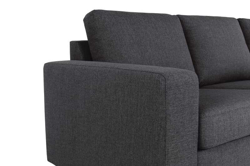 Crazy 3-personers Højrevendt L-formet Chaiselongsofa i Stof - Mørkegrå - Møbler - Sofaer - Sofa med chaiselong