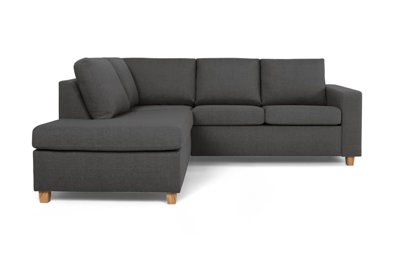 Crazy 3-personers Venstrevendt L-formet Chaiselongsofa i Stof - Mørkegrå - Møbler - Sofaer - Sofa med chaiselong