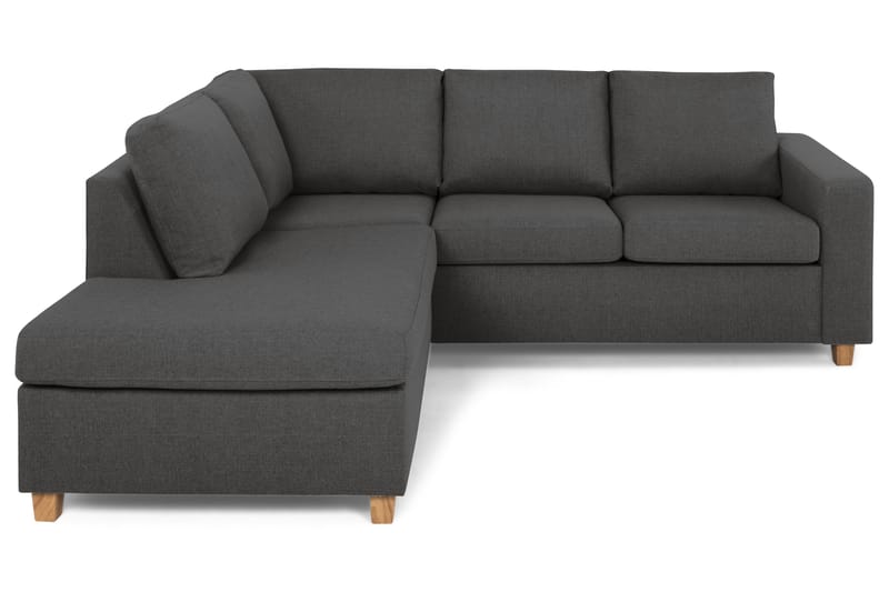 Crazy 3-personers Venstrevendt L-formet Chaiselongsofa i Stof - Mørkegrå - Møbler - Sofaer - Sofa med chaiselong