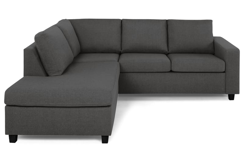 Crazy 3-personers Venstrevendt L-formet Chaiselongsofa i Stof - Mørkegrå - Møbler - Sofaer - Sofa med chaiselong