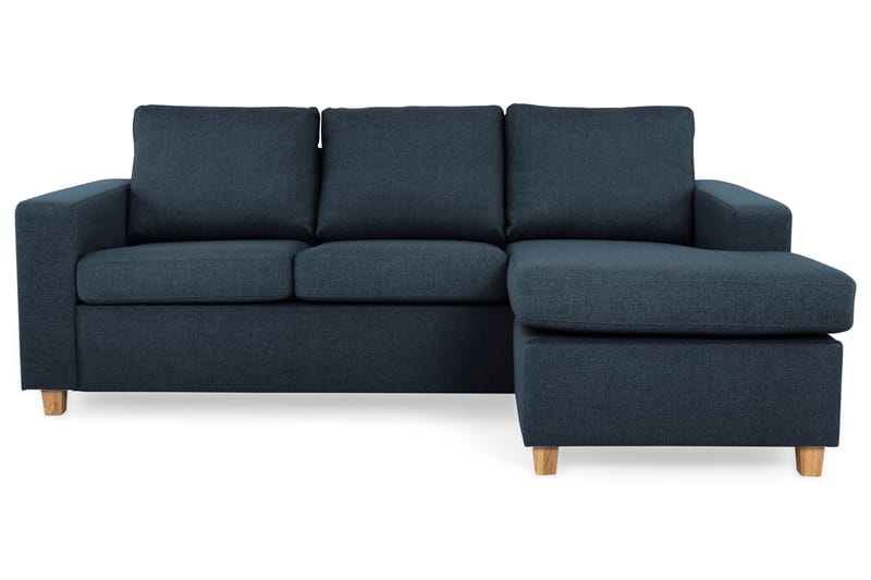 Crazy 3-personers Vendbar L-formet Chaiselongsofa i Stof - Blå - Møbler - Sofaer - Sofa med chaiselong