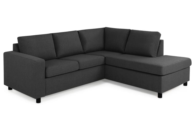 Crazy 3-personers Højrevendt L-formet Chaiselongsofa i Stof - Antracit - Møbler - Sofaer - Sofa med chaiselong