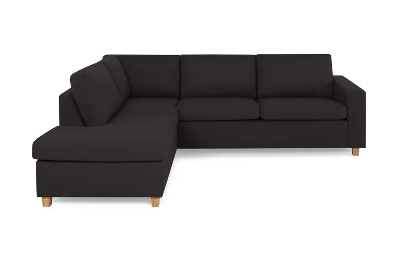 Crazy 3-personers Venstrevendt L-formet Chaiselongsofa i Stof - Antracit - Møbler - Sofaer - Sofa med chaiselong - 3 personers sofa med chaiselong