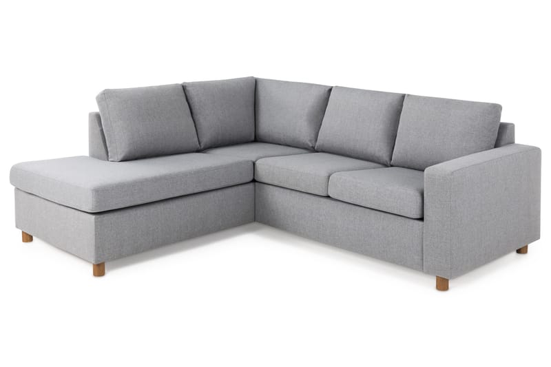 Crazy 3-personers Venstrevendt L-formet Chaiselongsofa i Stof - Grå - Møbler - Sofaer - Sofa med chaiselong - 2-personer sofa med chaiselong