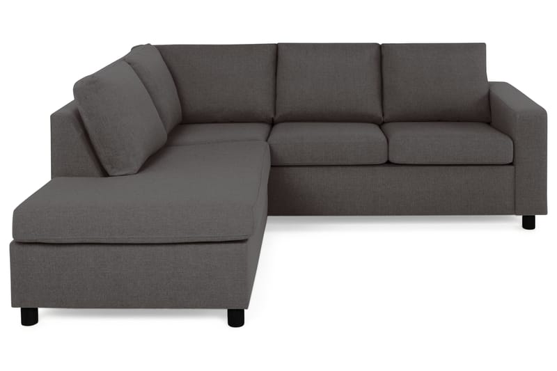 Crazy 3-personers Venstrevendt L-formet Chaiselongsofa i Stof - Mørkegrå - Møbler - Sofaer - Sofa med chaiselong