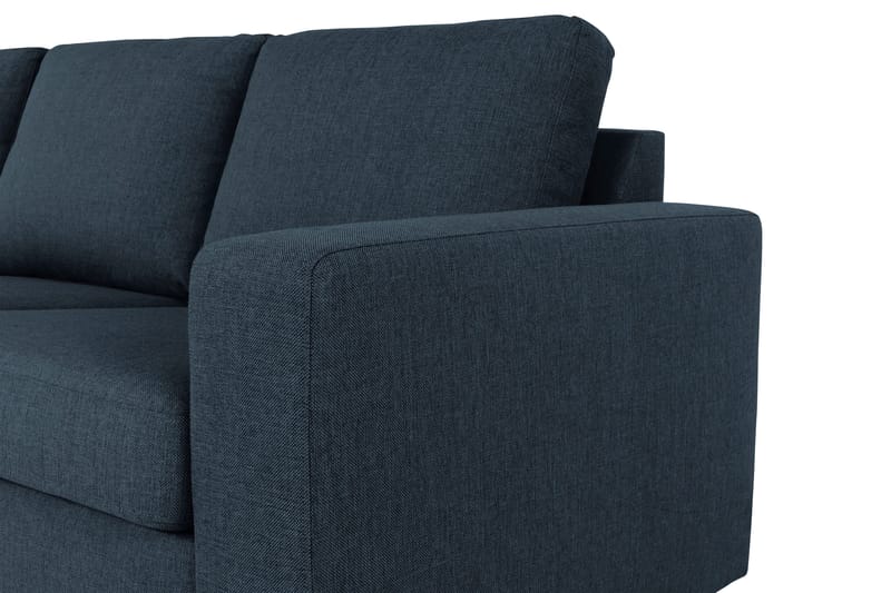 Crazy 3-personers Venstrevendt L-formet Chaiselongsofa i Stof - Blå - Møbler - Sofaer - Sofa med chaiselong