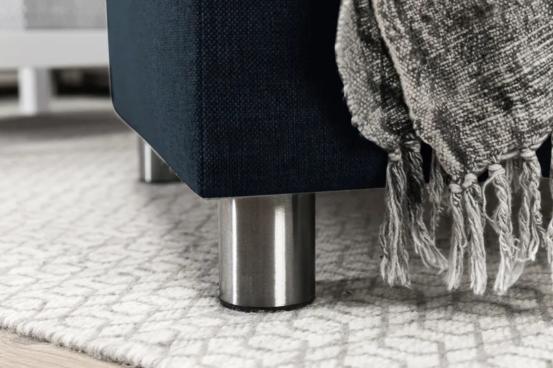 Crazy 3-personers Venstrevendt L-formet Chaiselongsofa i Stof - Blå - Møbler - Sofaer - Sofa med chaiselong - 2-personer sofa med chaiselong