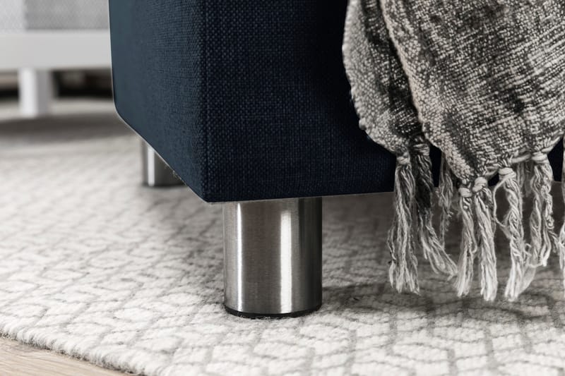 Crazy 3-personers Venstrevendt L-formet Chaiselongsofa i Stof - Blå - Møbler - Sofaer - Sofa med chaiselong - 2-personer sofa med chaiselong