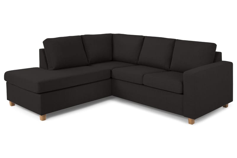 Crazy 3-personers Venstrevendt L-formet Chaiselongsofa i Stof - Antracit - Møbler - Sofaer - Sofa med chaiselong - 2-personer sofa med chaiselong