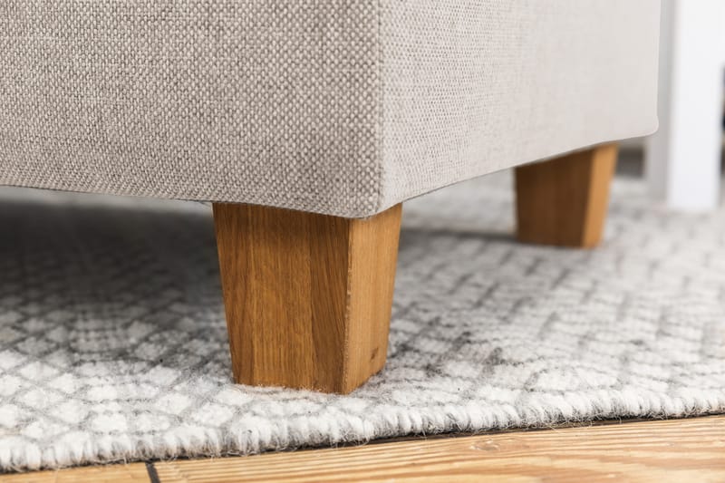 Crazy 3-personers Højrevendt L-formet Chaiselongsofa i Stof - Beige - Møbler - Sofaer - Sofa med chaiselong