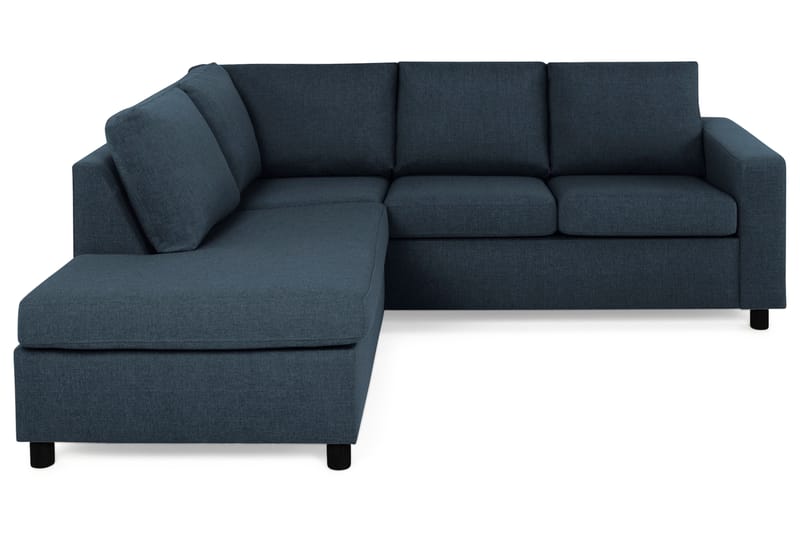 Crazy 3-personers Venstrevendt L-formet Chaiselongsofa i Stof - Blå - Møbler - Sofaer - Sofa med chaiselong