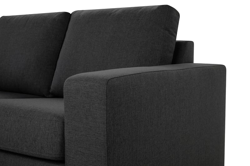 Crazy 3-personers Venstrevendt L-formet Chaiselongsofa i Stof - Mørkegrå - Møbler - Sofaer - Sofa med chaiselong - 3 personers sofa med chaiselong
