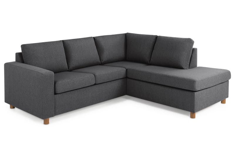 Crazy 3-personers Højrevendt L-formet Chaiselongsofa i Stof - Mørkegrå - Møbler - Sofaer - Sofa med chaiselong