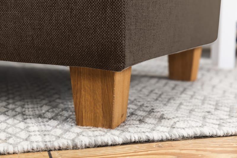 Crazy 3-personers Vendbar L-formet Chaiselongsofa i Stof - Brun - Møbler - Sofaer - Sofa med chaiselong