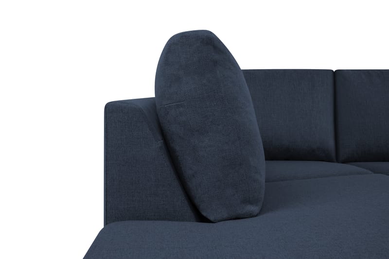 Crazy 3-personers Venstrevendt L-formet Chaiselongsofa i Stof - Blå - Møbler - Sofaer - Sofa med chaiselong